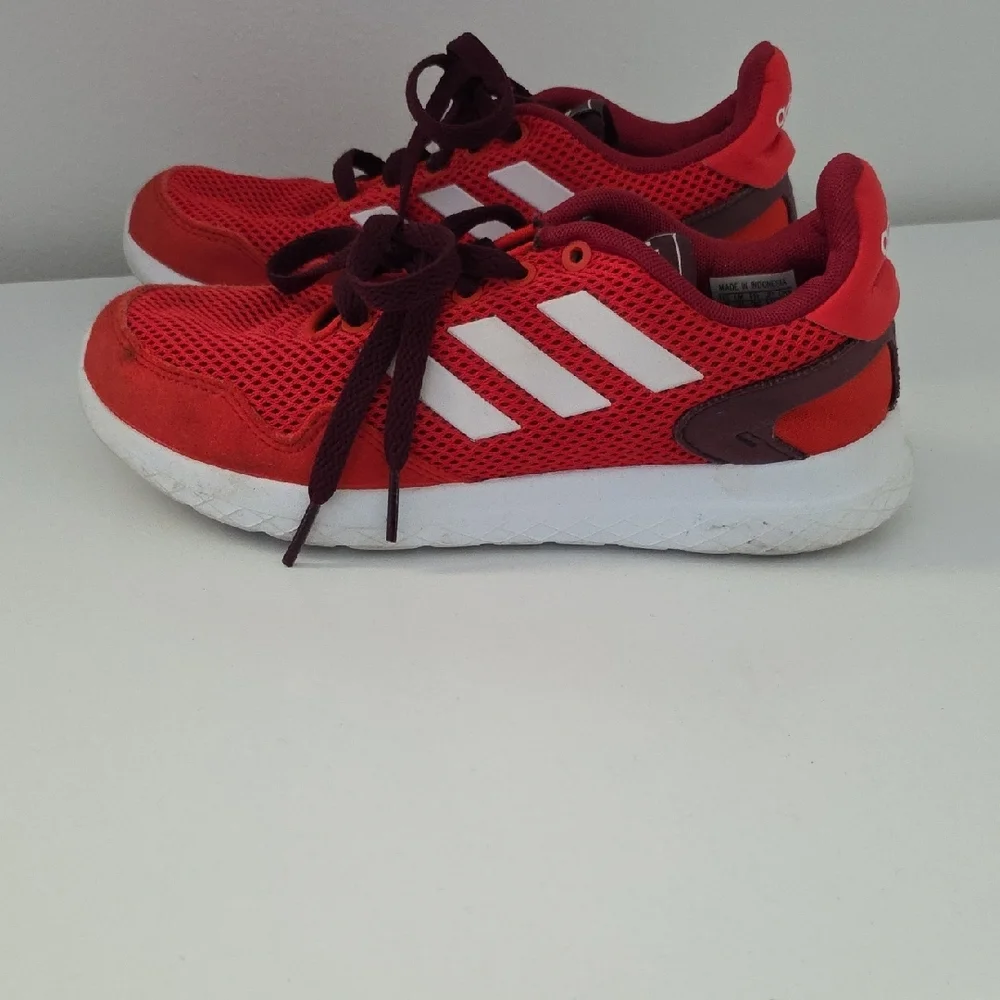 Adidas Scarlet Red Shoes with White Accents - Picture 2 of 4